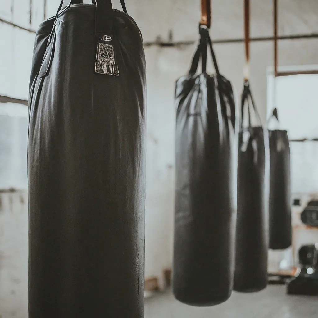 ein Boxsack in einem Trainingsraum
